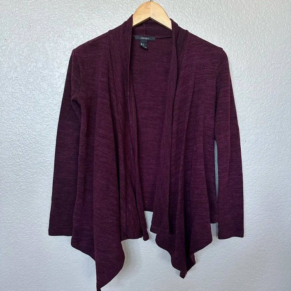 Forever 21 Maroon Red Cardigan Sweater S